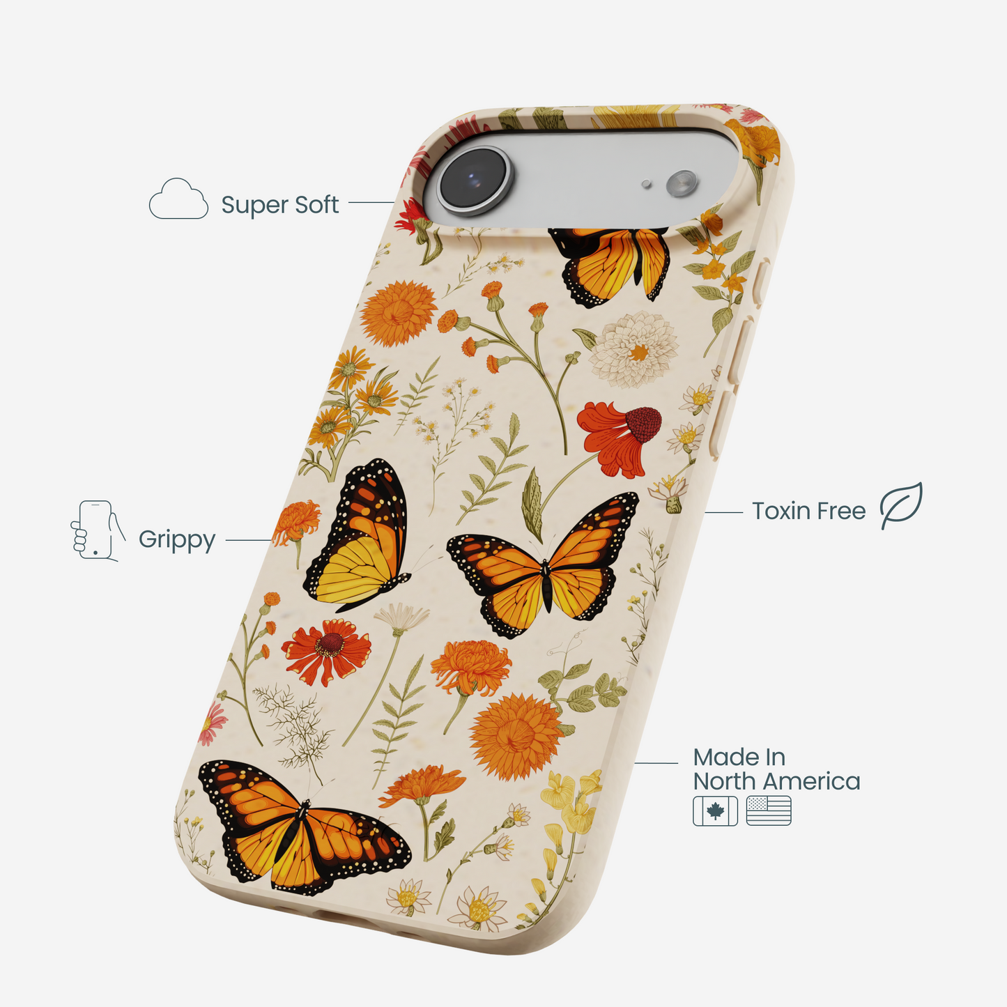 Seashell Monarch Butterfly iPhone Air Case