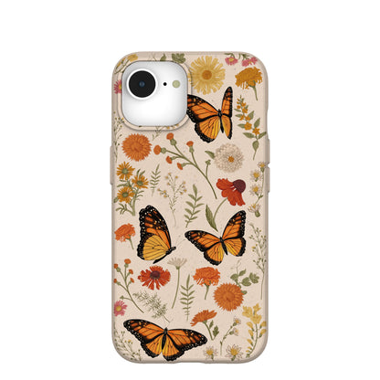 Seashell Monarch Butterfly iPhone 16e/17e Case