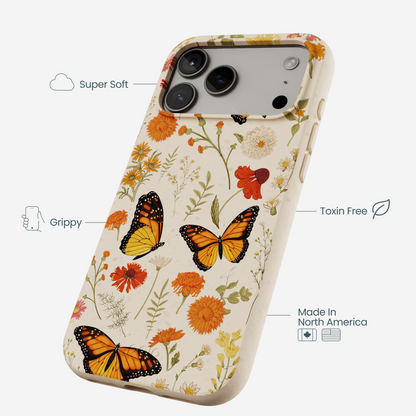 Seashell Monarch Butterfly iPhone 17 Pro Max Case