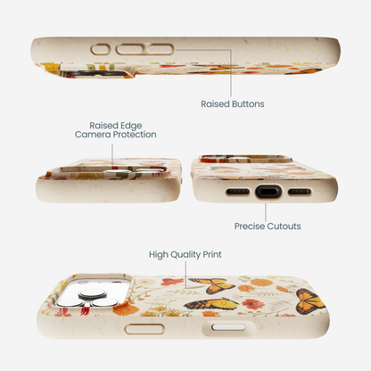Seashell Monarch Butterfly iPhone 17 Pro Case