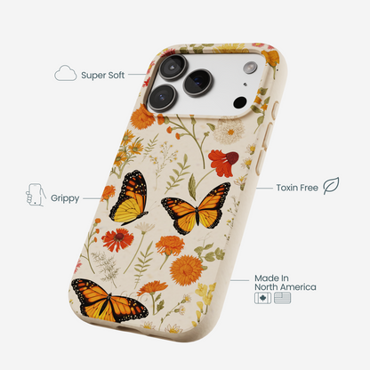 Seashell Monarch Butterfly iPhone 17 Pro Case