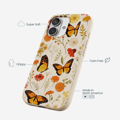 Seashell Monarch Butterfly iPhone 17 Case