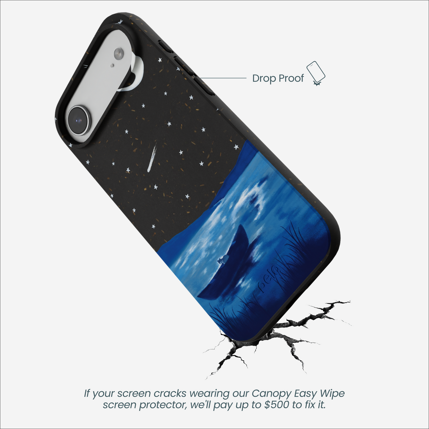 Black Moonlight Lake iPhone Air Case