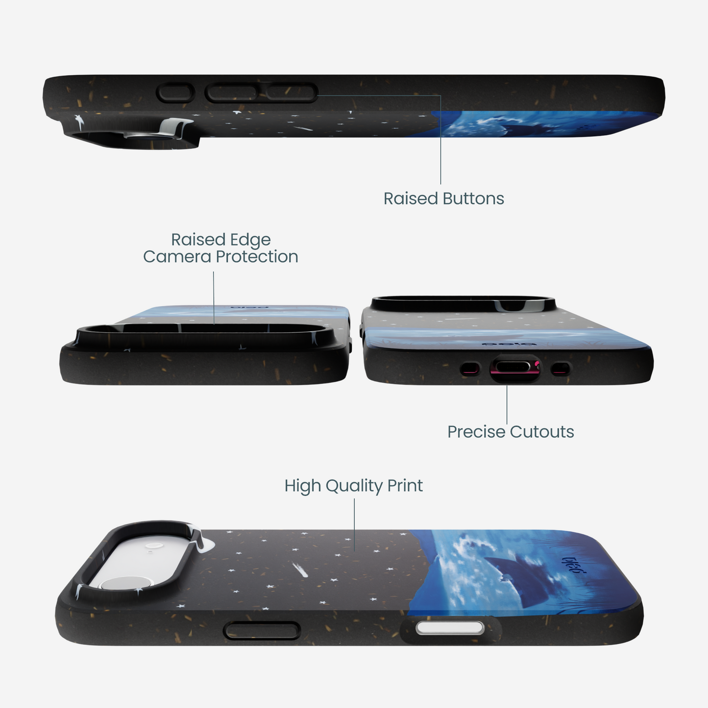 Black Moonlight Lake iPhone Air Case