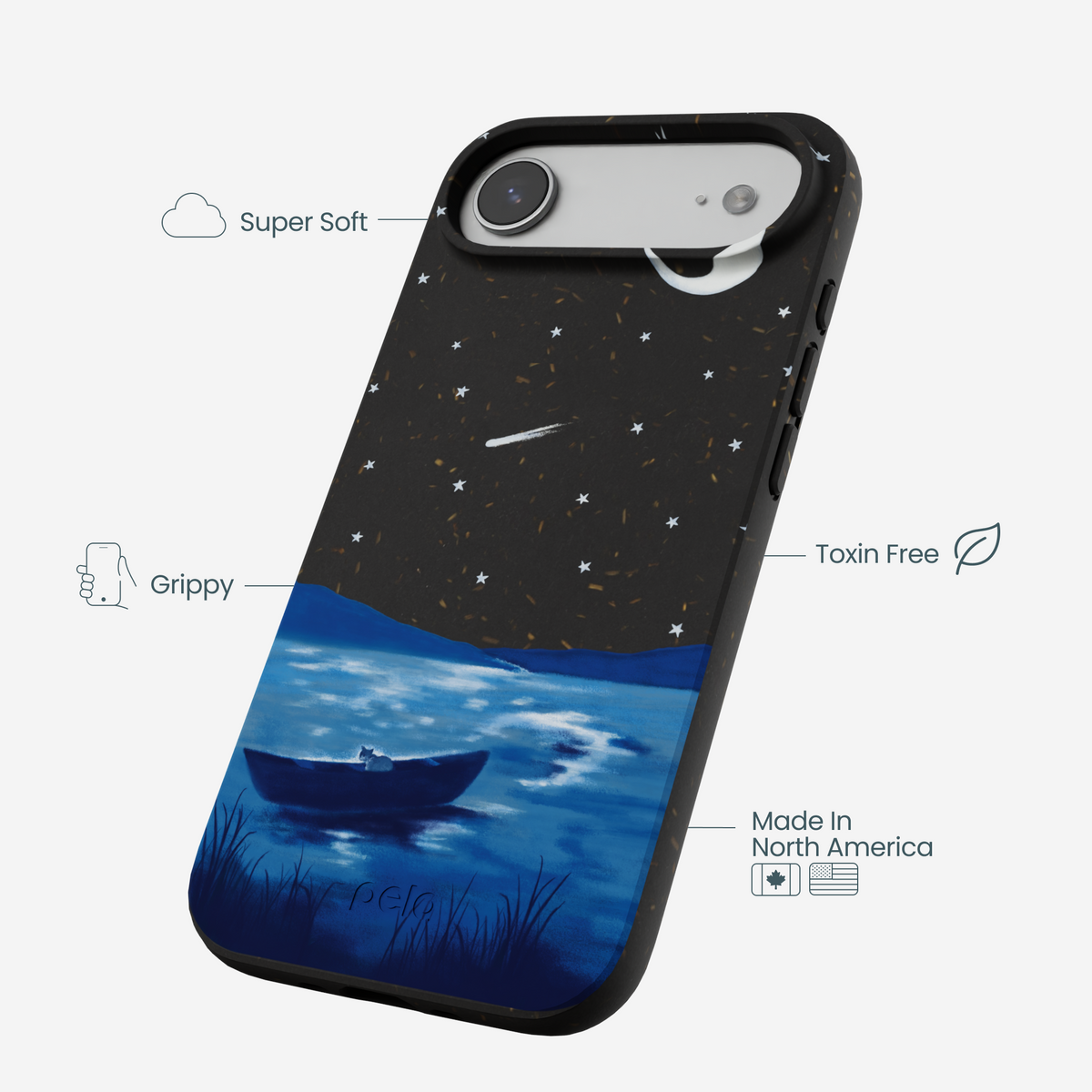 Black Moonlight Lake iPhone Air Case