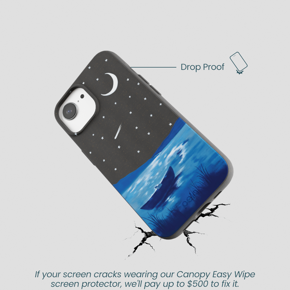 Black Moonlight Lake iPhone 16e/17e Case