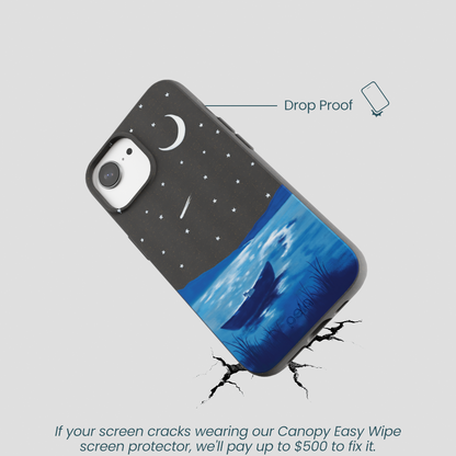 Black Moonlight Lake iPhone 16e/17e Case