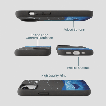 Black Moonlight Lake iPhone 16e/17e Case