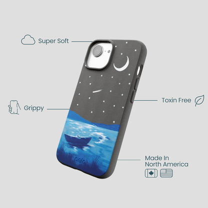 Black Moonlight Lake iPhone 16e/17e Case