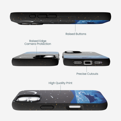 Black Moonlight Lake iPhone 17 Case