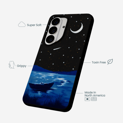 Black Moonlight Lake Samsung Galaxy S26 Case