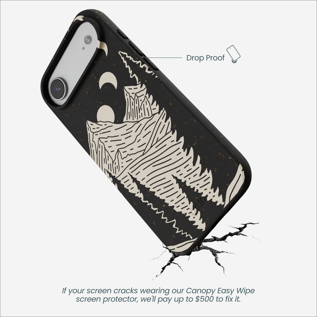 Black Moonlight Peaks iPhone Air Case