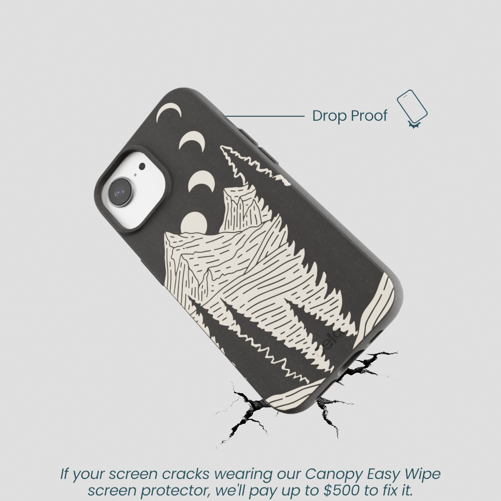 Black Moonlight Peaks iPhone 16e/17e Case