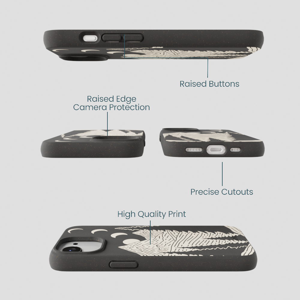 Black Moonlight Peaks iPhone 16e/17e Case