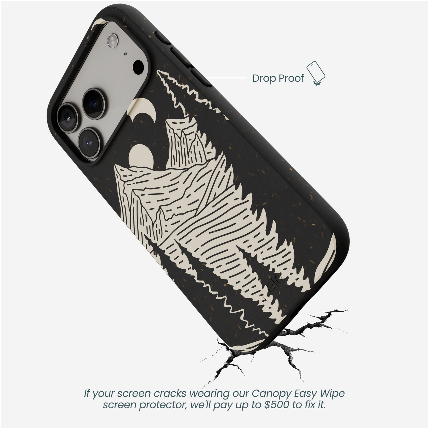 Black Moonlight Peaks iPhone 17 Pro Max Case