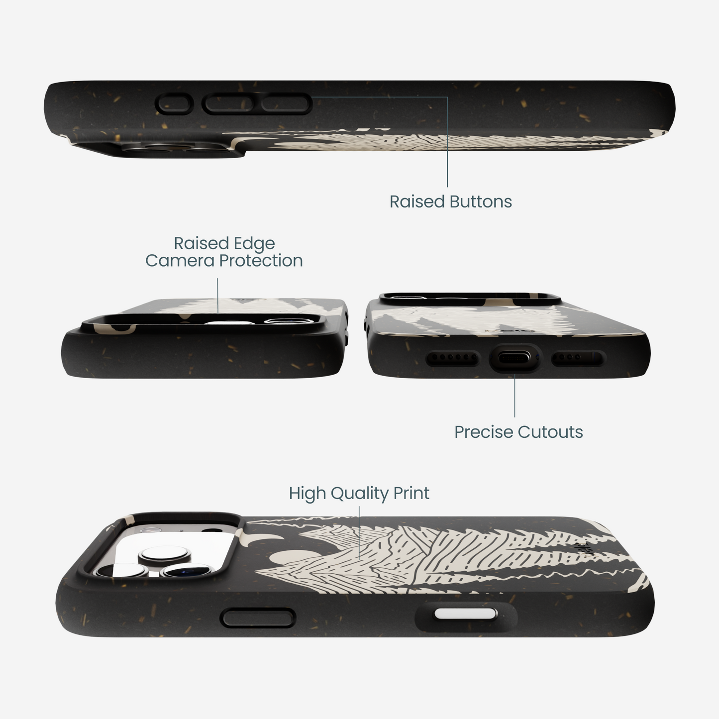 Black Moonlight Peaks iPhone 17 Pro Max Case