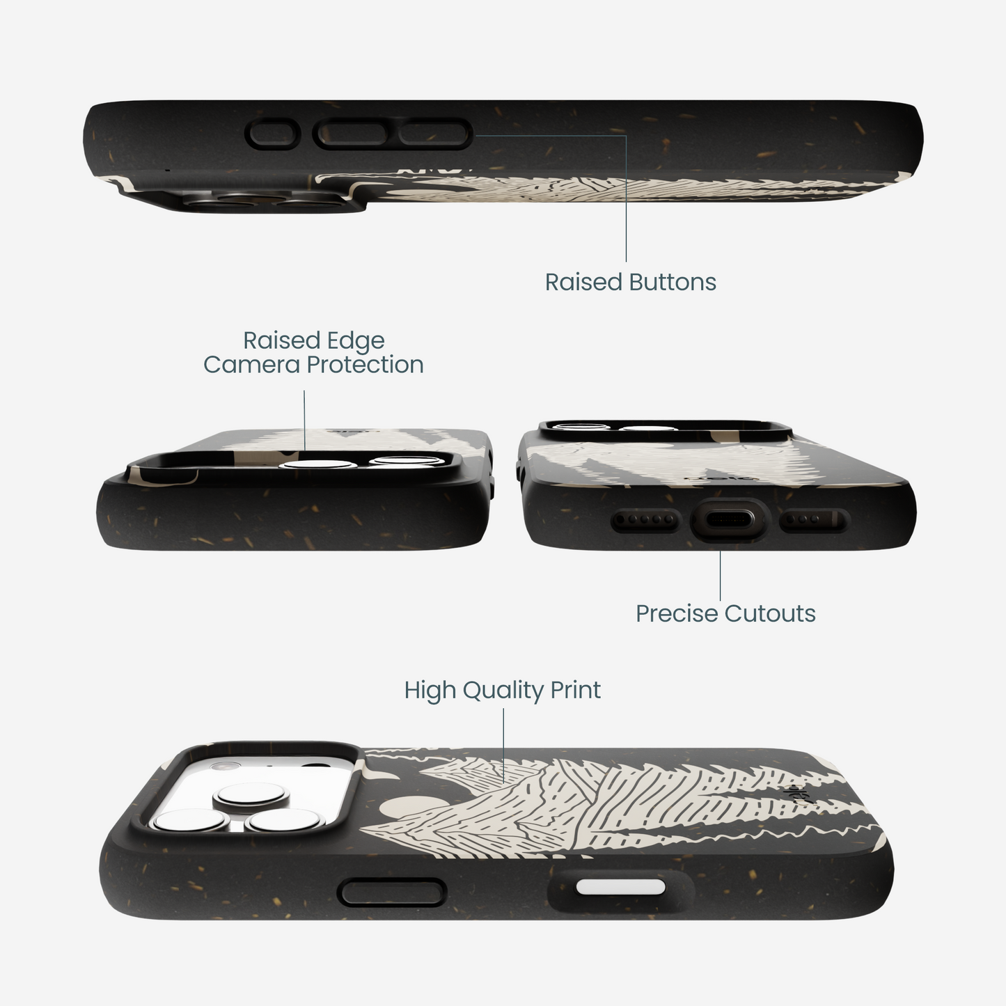 Black Moonlight Peaks iPhone 17 Pro Case