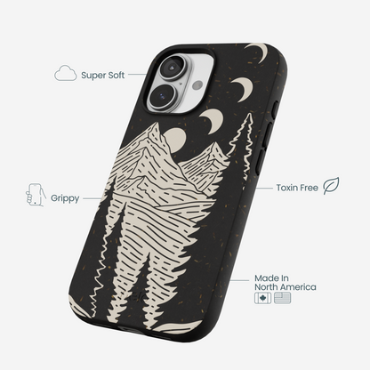 Black Moonlight Peaks iPhone 17 Case