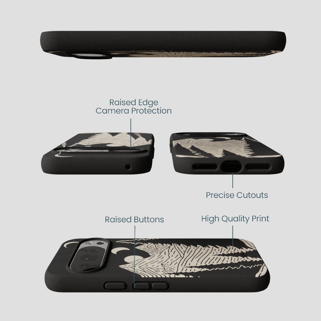 Black Moonlight Peaks Google Pixel 10/10 Pro Case