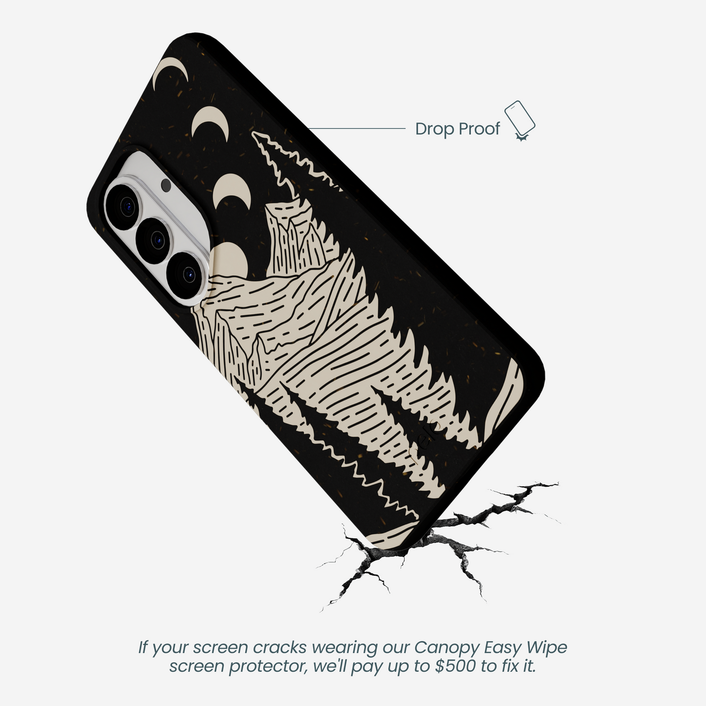 Black Moonlight Peaks Samsung Galaxy S26 Case