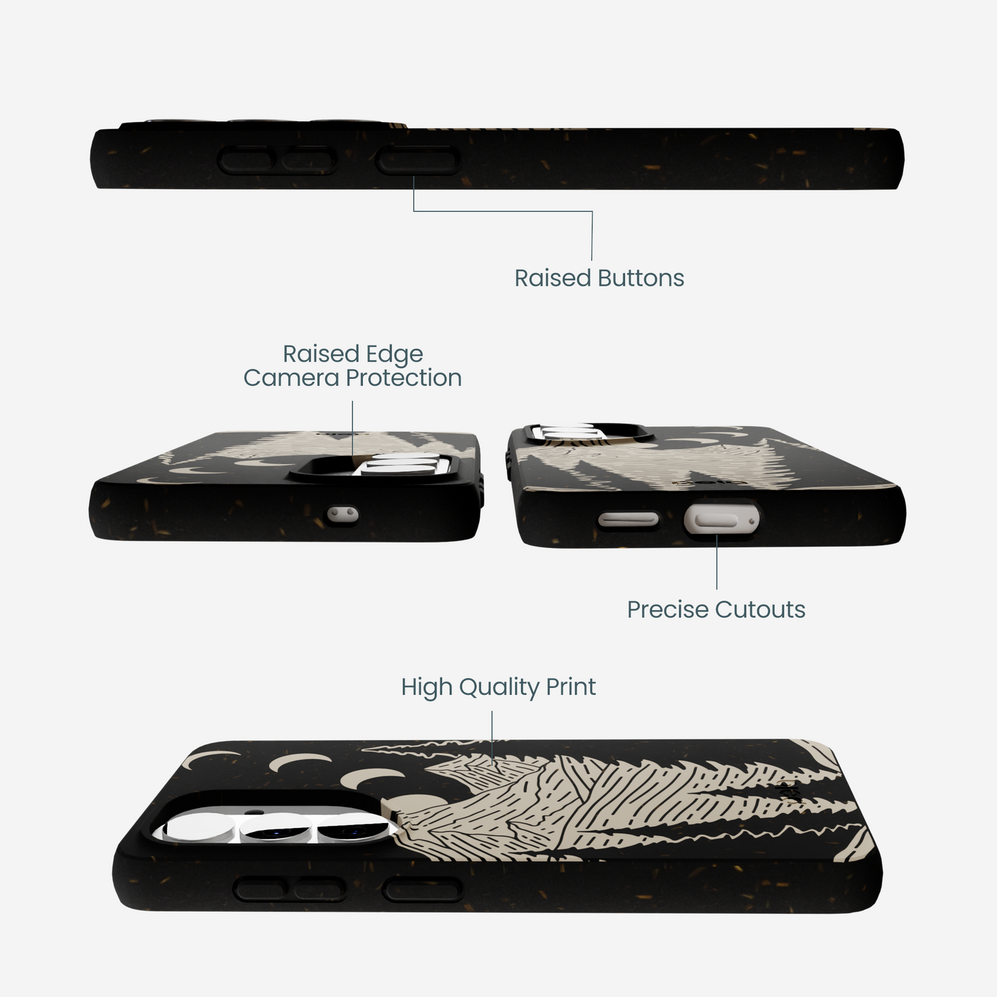Black Moonlight Peaks Samsung Galaxy S26 Case