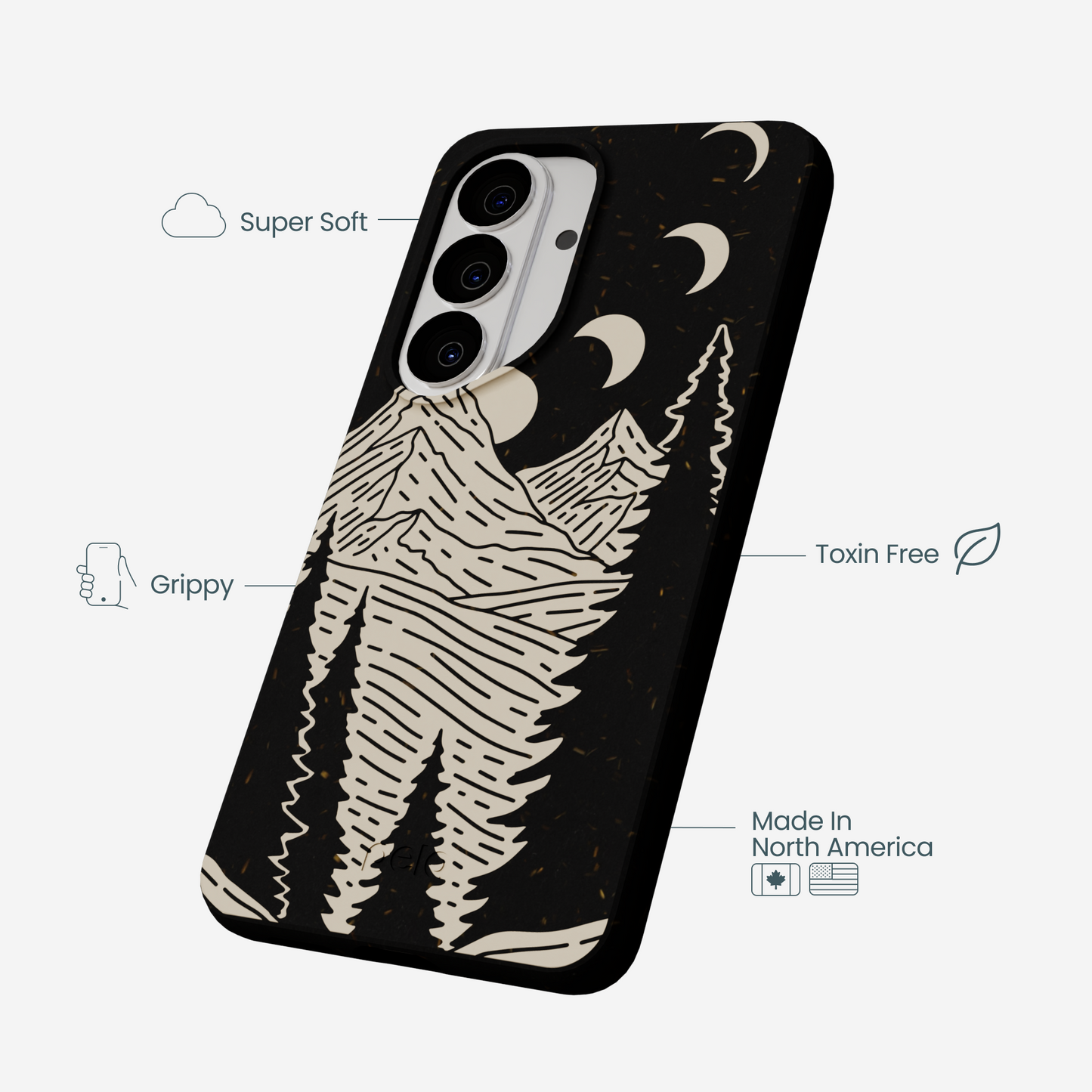 Black Moonlight Peaks Samsung Galaxy S26 Case