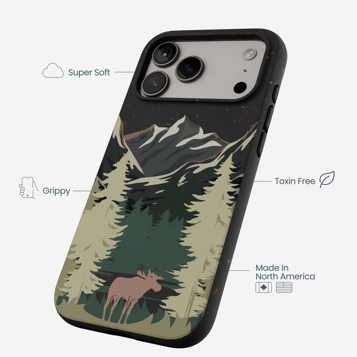 Black Moose Mountain iPhone 17 Pro Max Case