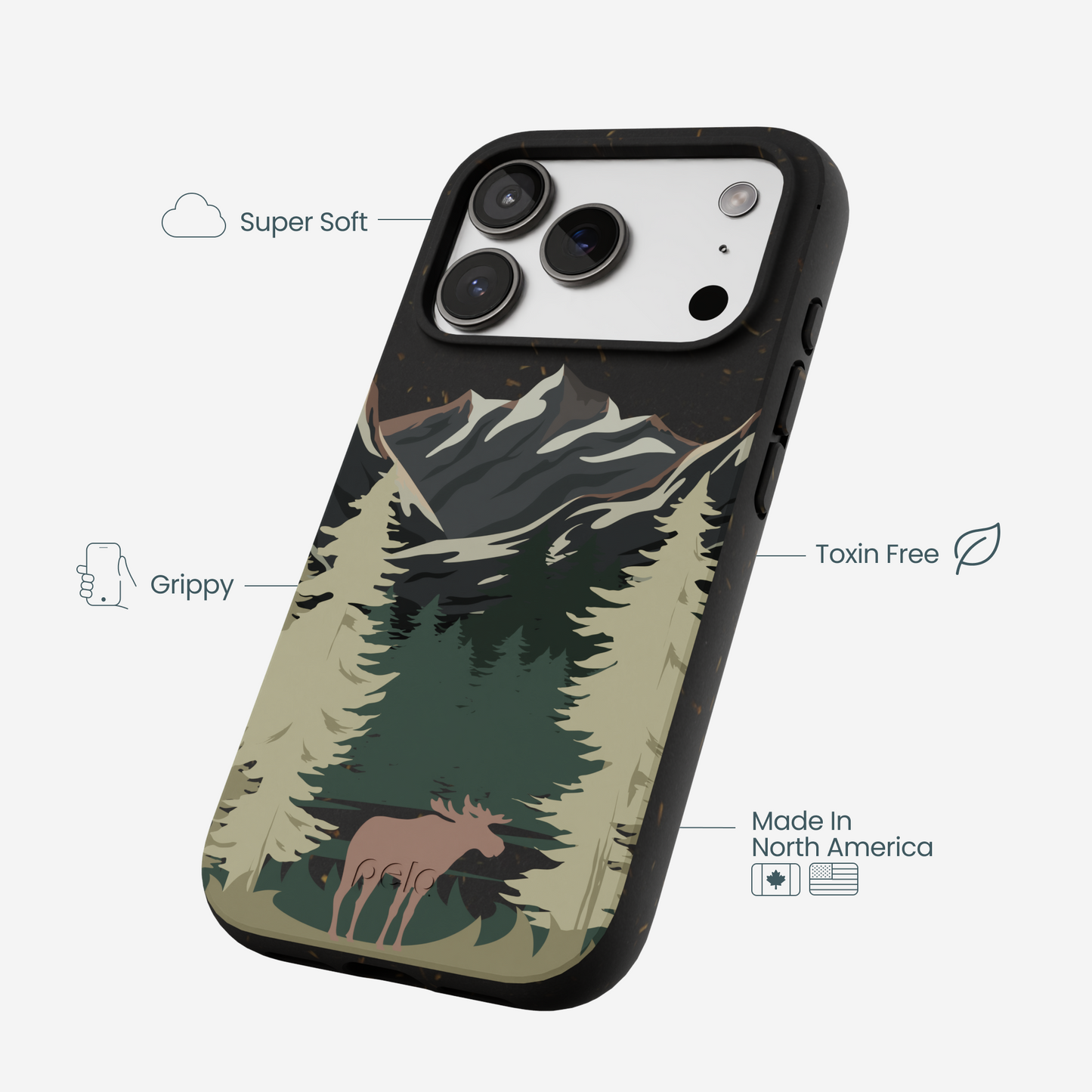 Black Moose Mountain iPhone 17 Pro Case