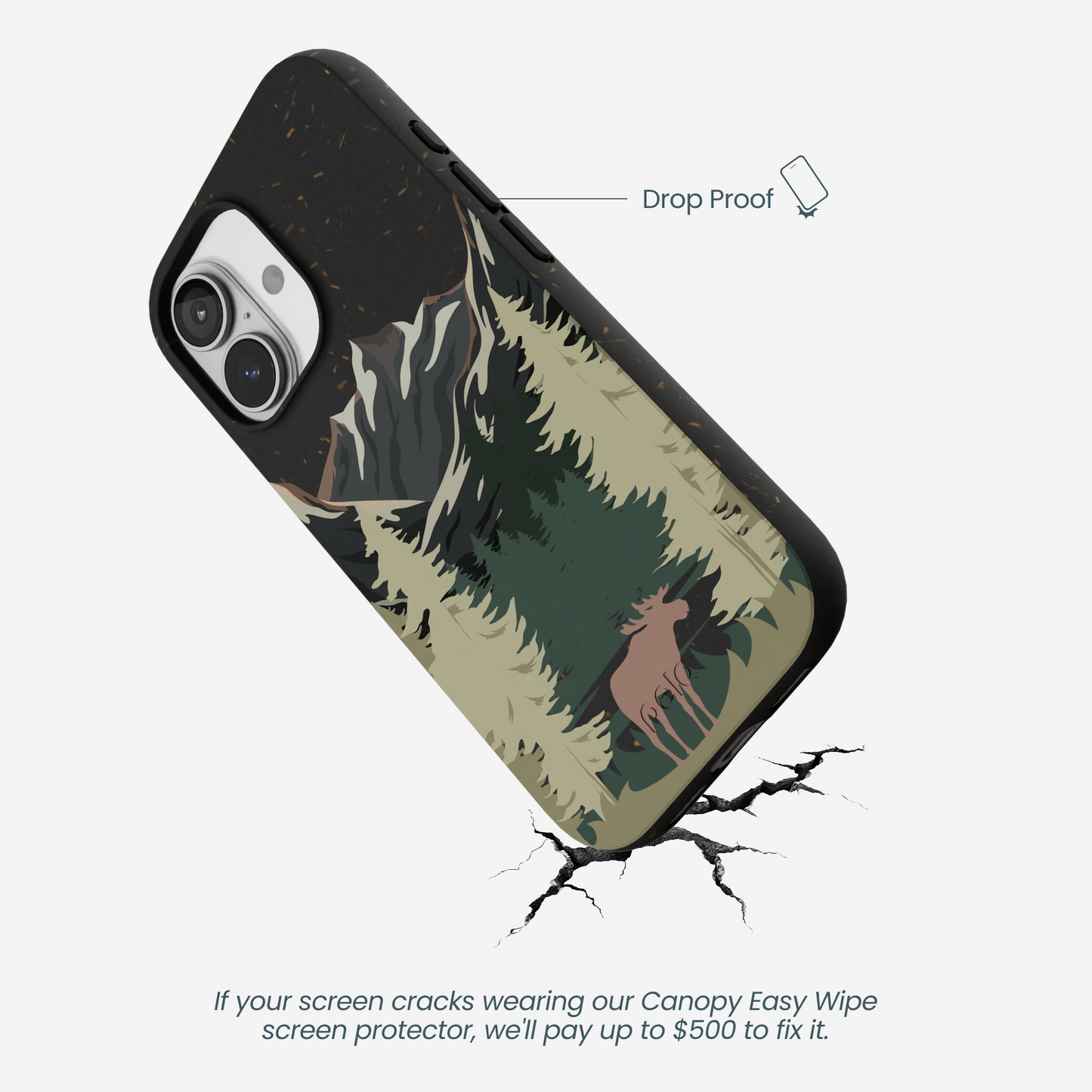 Black Moose Mountain iPhone 17 Case