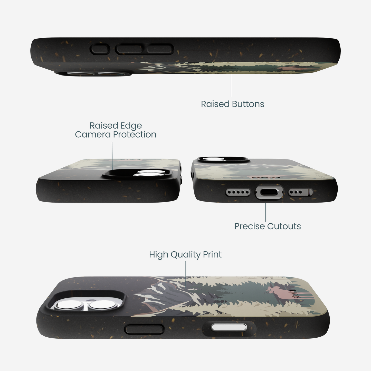 Black Moose Mountain iPhone 17 Case