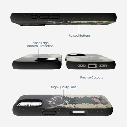 Black Moose Mountain iPhone 17 Case