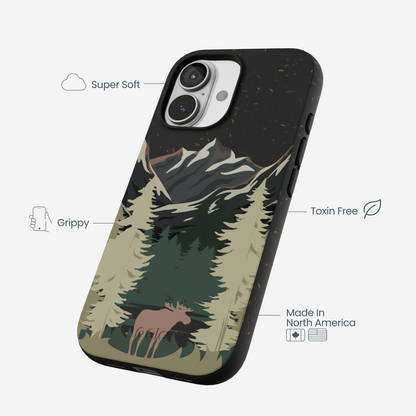 Black Moose Mountain iPhone 17 Case
