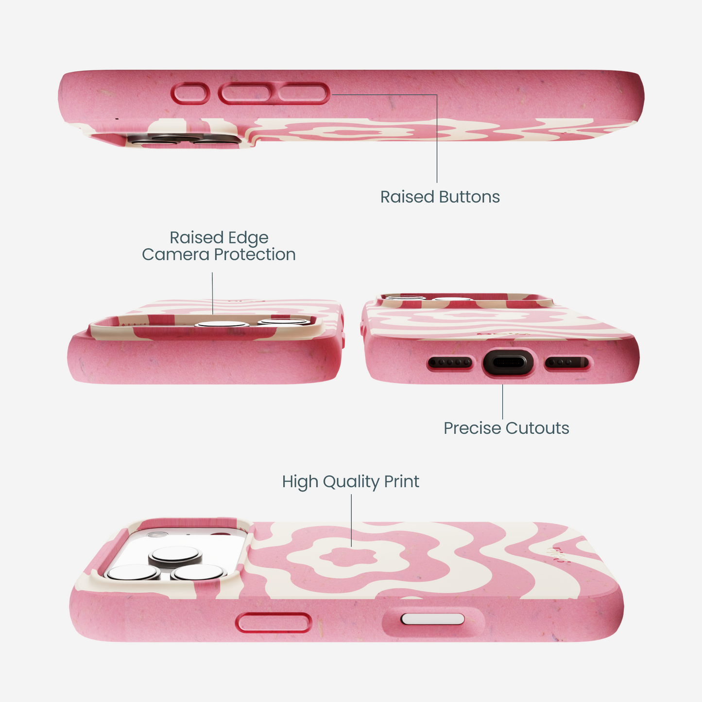 Bubblegum Pink Morning Flower iPhone 17 Pro Case