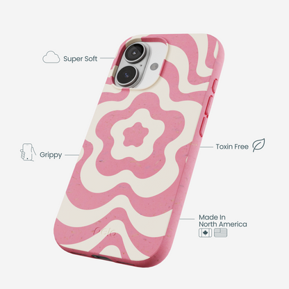 Bubblegum Pink Morning Flower iPhone 17 Case