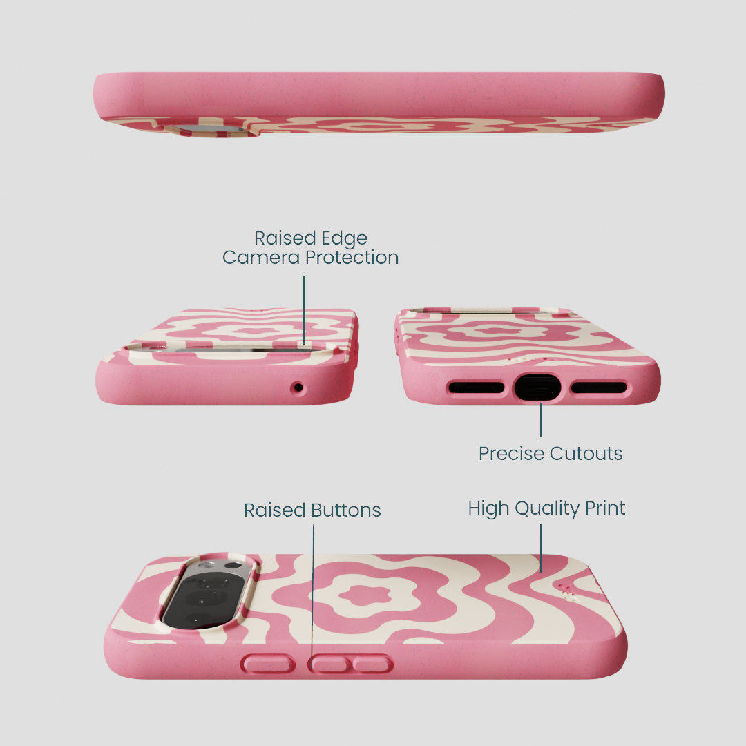 Bubblegum Pink Morning Flower Google Pixel 10/10 Pro Case