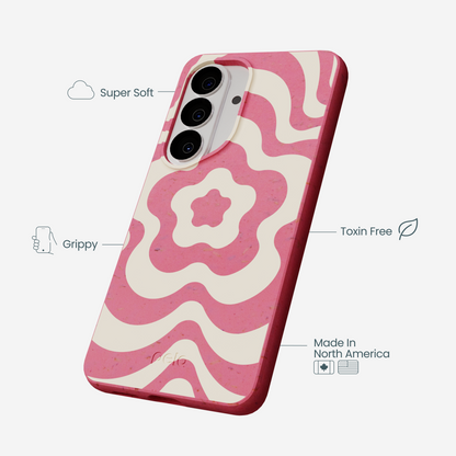 Bubblegum Pink Morning Flower Samsung Galaxy S26 Case