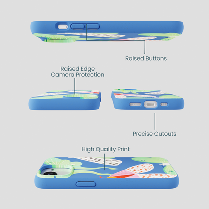 Electric Blue Mothopia iPhone 16e/17e Case