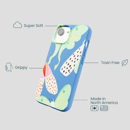 Electric Blue Mothopia iPhone 16e/17e Case