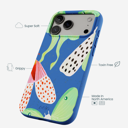 Electric Blue Mothopia iPhone 17 Pro Max Case