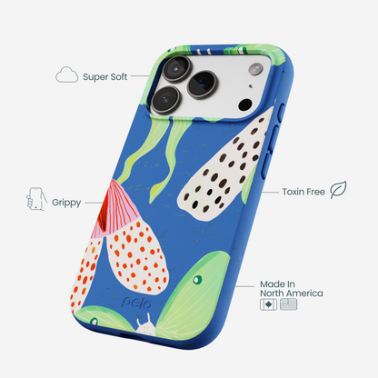 Electric Blue Mothopia iPhone 17 Pro Case