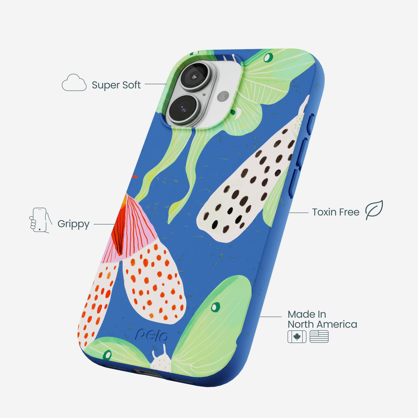 Electric Blue Mothopia iPhone 17 Case
