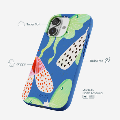 Electric Blue Mothopia iPhone 17 Case