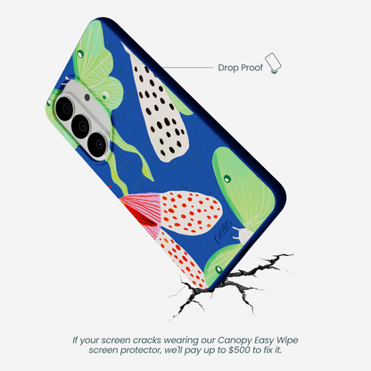 Electric Blue Mothopia Samsung Galaxy S26 Case