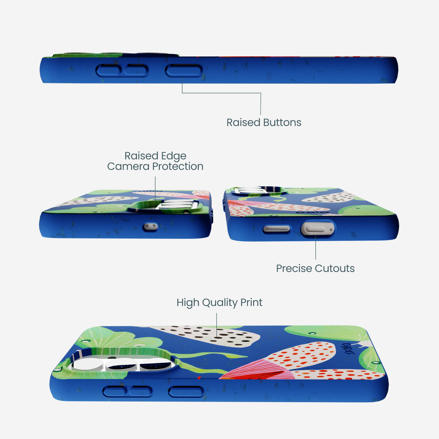 Electric Blue Mothopia Samsung Galaxy S26 Case