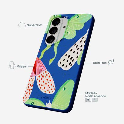 Electric Blue Mothopia Samsung Galaxy S26 Case