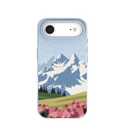 Powder Blue Mountains and Blooms iPhone 17 Air Case