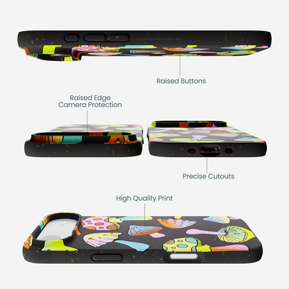Black Mushroom Party iPhone Air Case