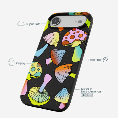 Black Mushroom Party iPhone Air Case