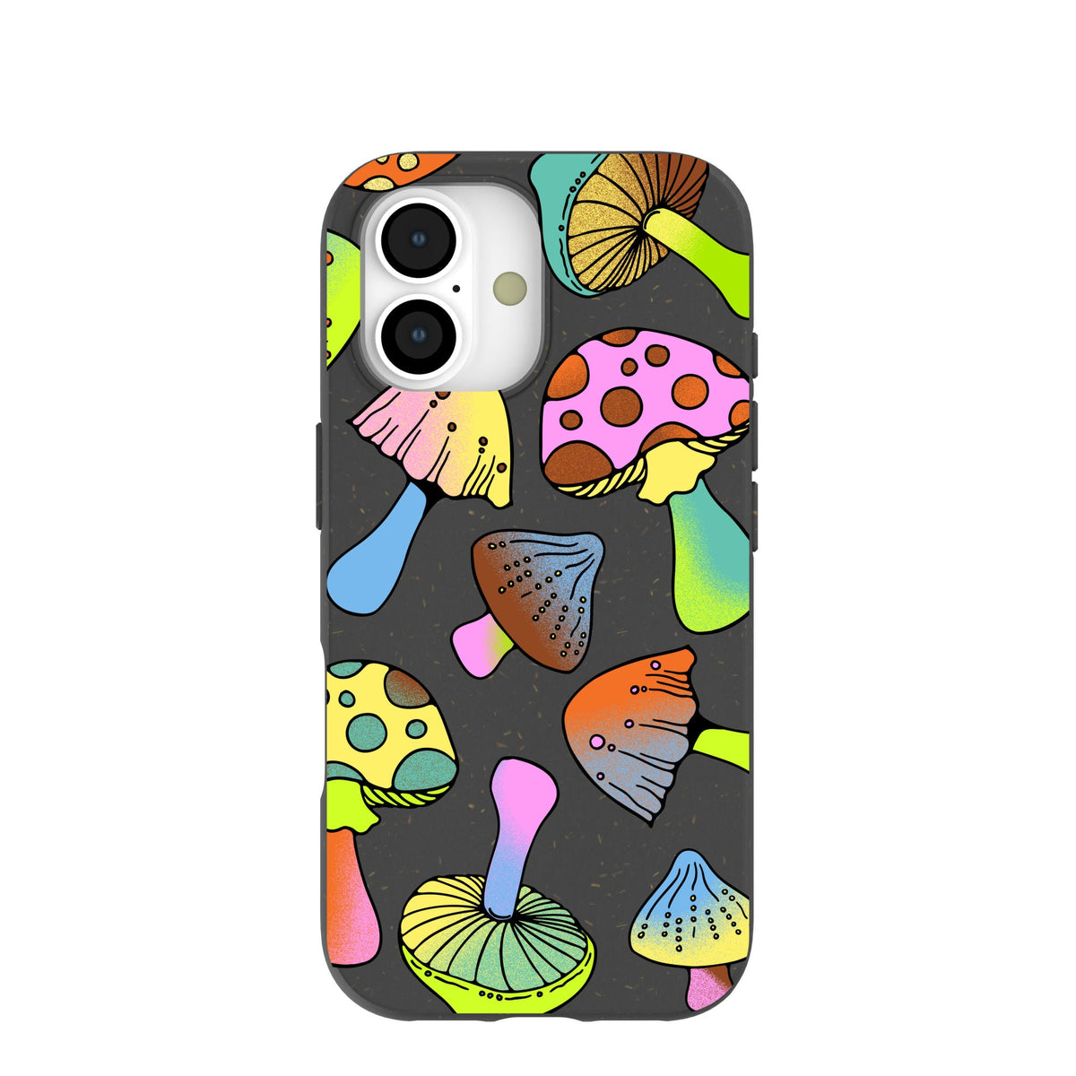 Black Mushroom Party iPhone 17 Case
