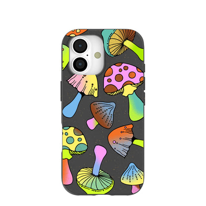 Black Mushroom Party iPhone 17 Case